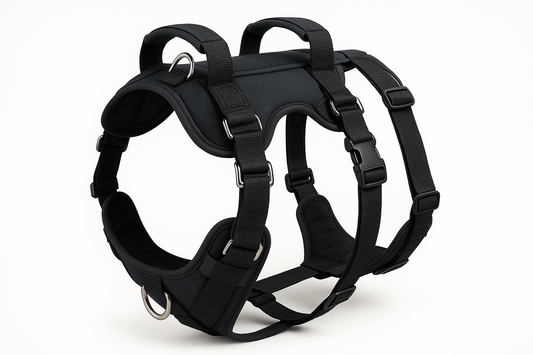 Specifically made for large breed dogs, this heavy-duty harness ensures strong support and durability. Helps lift and guide pets with mobility problems.