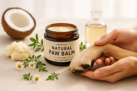 This natural paw balm protects, heals, and moisturizes cracked paws and dry noses. Made with shea butter and coconut oil, it ensures soft and healthy paws.

Heals cracked paws
Moisturizes dry skin
Safe if licked
All-natural ingredients